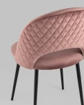 Стул велюр с ромбами пыльно-розовый Stool Group УТ000025805