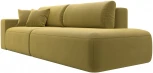 Диван прямой Лига-036 НПБ Модерн подлокотник слева (Желтый/Микровельвет) Лига Диванов арт.121336L