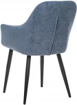 Стул с подлокотниками Слим, каркас Черный, велюр Синий 2500000185991 Leset