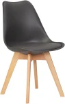 Стул обеденный JERRY SOFT (ножки светлый бук, цвет сиденья темно-серый (G-04))
