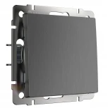 Выключатель одноклавишный (графит рифленый) Werkel W1110004 (a050755)