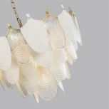 Подвесная люстра Odeon Light Porcela 5051/21 золото/белый/прозрачный/металл/фарфор/стекло E14 21*40W