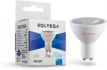 Лампочка светодиодная полусфера белая колба GU10 7 Вт 570 lm 4000K нейтральное белое свечение Voltega Simple 7061