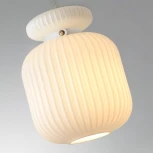 Подвесной светильник Odeon Light Jugi 5042/1C PENDANT белый/белый/металл/стекло/эко.кожа E27 1*60W