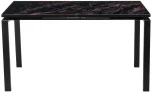 Стол Areal раскладной 140-180х80х75 чёрный мрамор с чёрными ножками Bradex Home RF 0414