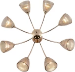 Потолочная люстра на штанге Escada Amelia 1129/8P 8x60Вт E27, металл/стекло, золото