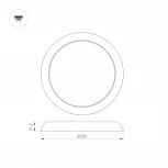 Точечный светильник встраиваемый CL-FIOKK-R220-18W Day4000-MIX (WH, 120 deg, 230V) (IP44 Пластик) 033445 (LED, круглые)