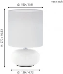 Интерьерная настольная лампа Eglo Trondio 93046 (220V, выключатель)