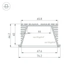 Профиль KLUS-POWER-RW70F-2000 ANOD (Алюминий) 019881 Arlight