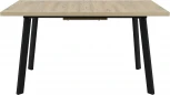 Стол Аврора Осло 140, Дуб Сильверджек Ореховый, Чёрный