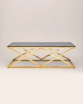 Журнальный стол Stool Group 120*60 ИНСИГНИЯ золото стекло smoke УТ000001503