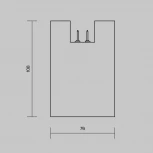 Трековый светильник 16W 48V Maytoni Alfa O-TR01-2-S-16WB3K (LED, IP65)