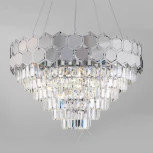 Подвесная люстра Eurosvet Ariana 10124/8 хром/прозрачный хрусталь Strotskis Smart (10113/8)