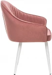 Стул с подлокотниками Вайд, каркас Белый, велюр Персиковый 2500000185762 Leset