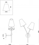 Бра Freya Hats FR5370WL-02B (220V)