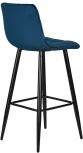 Стул барный Dobrin NICOLE (черные матовые ножки, темно-синий велюр (108-95))