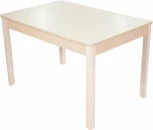 Стол Гамбург 2, Дуб выбеленный/Стекло молочное, Аврора