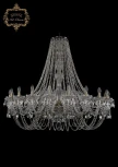 Подвесная большая люстра Art Classic 11.11 11.11.20.460.h-115.Br.Sp (220V, хрусталь, на цепи, подсвечник, свеча)