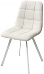 Стул CHILLI SQUARE HK017-01 светло-бежевый, PU/ белый каркас