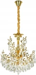 Подвесная люстра Citilux Ritz CL310062 (220V, хрусталь, подвески, на цепи, листья, ветки)