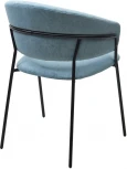 Стул M-City ГЕММА, цвет RAIN 7 breeze, велюр / черный каркас