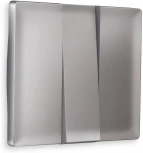 Лицевая панель Ambrella Volt ALFA (Сталь матовый) для 3-клавишных выключателей QUANT AP5050