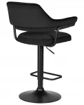 Стул барный DOBRIN CHARLY BLACK (черный велюр (MJ9-101)) 5019_BlackBase-LM BLACK, цвет сиденья черный (MJ9-101), основания
