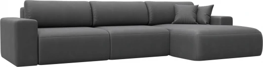 127801 Диван угловой Лига-036 НПБ Классик Лонг правый угол Лига Диванов (Замша) арт.127801