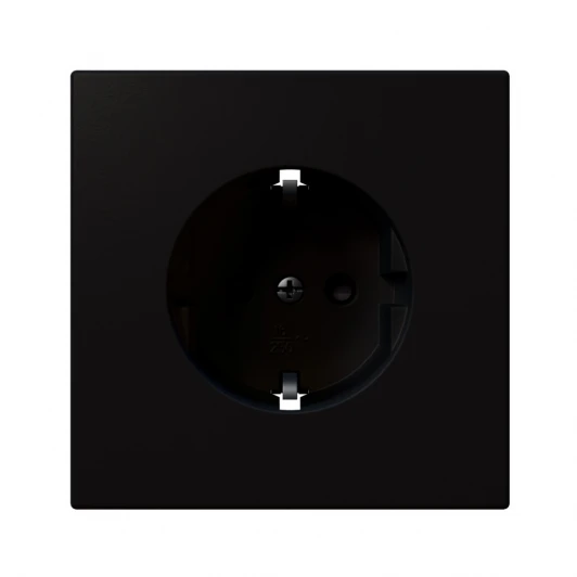 FD5501PBM Розетка со шторками (черный матовый) Jasmart FD FD5501PBM