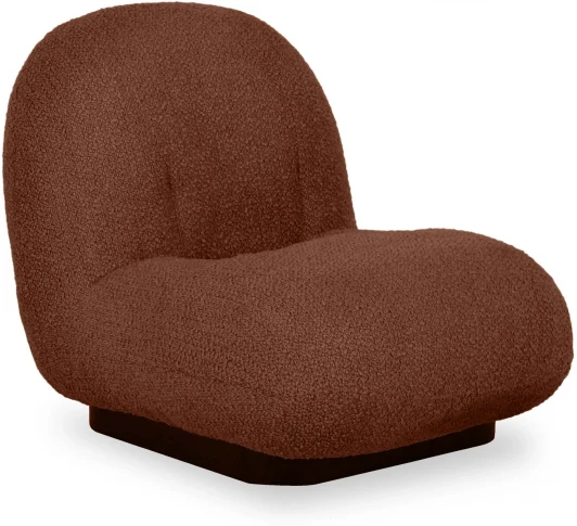 853217 Кресло Pacha Wood ОГОГО (арт.853217), (искусственный Мех/Терракотовый)