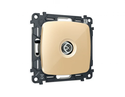 MO613005 Комплект механизма ТВ-розетки оконечной экранированной встраиваемый (шампань) Ambrella Volt QUANT MO613005