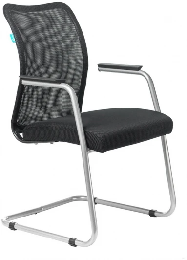 CH-599AV/TW-11 Кресло Бюрократ CH-599AV черный TW-01 сиденье черный TW-11 сетка/ткань полозья металл металлик
