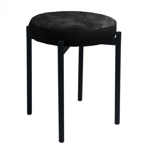 00-00079843 Табурет M DikLine, M18 черный, ножки черные арт.00-00079843