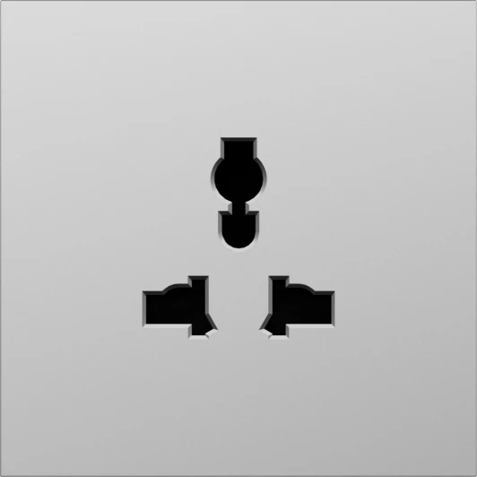 DS11637 Накладка для розетки мультистандарт, со шторками 16A 250 В~, сталь Donel S08 DS11637