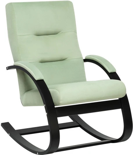 2500000082528 Кресло-качалка Leset Милано (Фанера,Березовый шпон,Металл,Велюр/Бирюзовый) арт.2500000082528