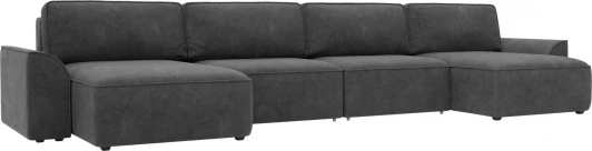 128345 Диван п-образный Лига-048 НПБ лонг Лига Диванов (Велюр) арт.128345