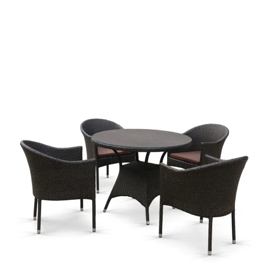 T197ANS/Y350A-W53 Brown 4Pcs Комплект мебели из иск. ротанга T197ANS/Y350A-W53 Brown (4+1) Afina