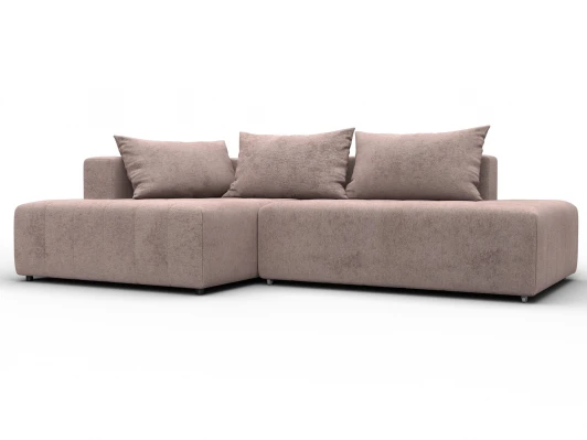 134805L Диван угловой Лига-103 НПБ угол левый (ДСП,Брус,Фанера,Велюр/Бежевый) Лига Диванов 134805L