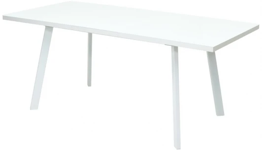 464M04115 Стол ФИН 140 Белый, стекло/ Белый каркас