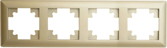 49609 Рамка на 4 поста (золото) Stekker Катрин 49609