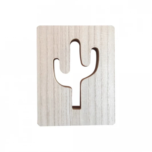 12-186 Светодиодный ночник Кактус зеленый, 2хАА МДФ Apeyron 12-186