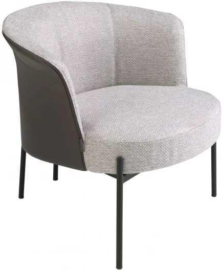 181707 Кресло 5109/A213 серое из ткани и экокожи Angel Cerda арт.181707