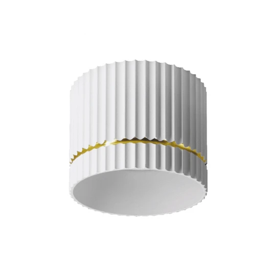 WSL-GX53/18WG Точечный светильник накладной Wolta WSL-GX53/18WG под лампу GX53 Белый / золотой NIMB