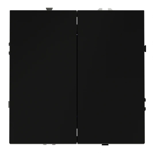 VLS020508 Перекрестный переключатель встраиваемый IP30 Voltum S70 VLS020508 двухклавишный 10А, (черный матовый)