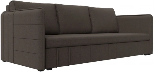 121143 Диван прямой Слим (Коричневый/Рогожка) Лига Диванов арт.121143