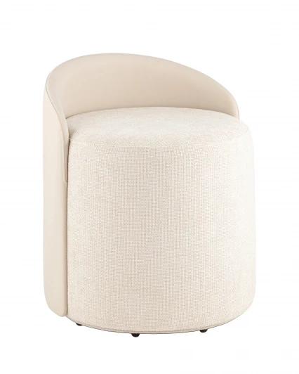 УТ000042300 Пуф Тея спинка иск.кожа, сиденье шенилл бежевый Stool Group УТ000042300