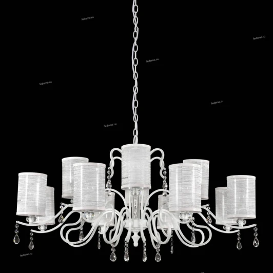 ELISA WHITE SP12 Люстра подвесная Crystal Lux Elisa, 12 плафонов, белый с прозрачным