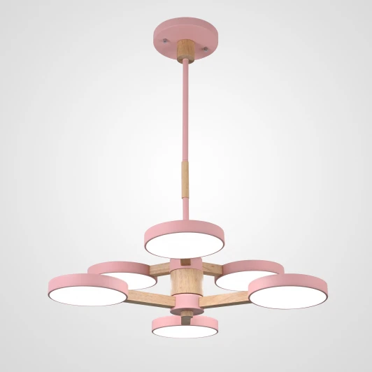 Turna-Dbl01 Потолочная люстра Wi-Fi на штанге Turna Dbl L6 Pink By ImperiumLoft Turna-Dbl01 (LED, 220V, голосовое управление, умный дом - Алиса)