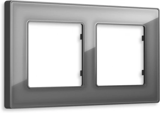 AF580652 Рамка Ambrella Volt ALFA Arctic (Антрацит серый Стекло органическое) 2-ая AF580652