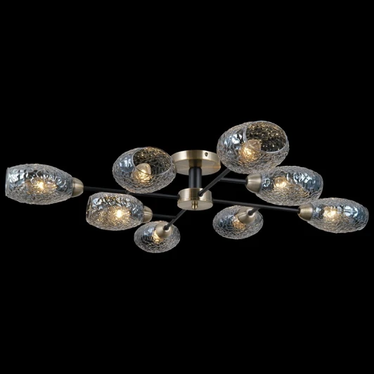 IL0285-8CSQ-79 BK AB Потолочная люстра на штанге ILLUMICO IL0285-8CSQ-79 BK AB